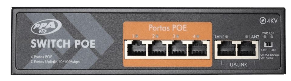Switch Poe 4 Canais PPA
